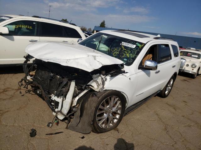 1C4SDJET4EC331689 - 2014 DODGE DURANGO CI WHITE photo 2