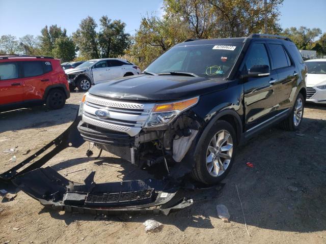 1FM5K8D8XEGA06963 - 2014 FORD EXPLORER X BLACK photo 2