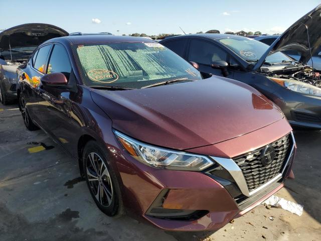 3N1AB8CV3MY264560 - 2021 NISSAN SENTRA SV BURGUNDY photo 1