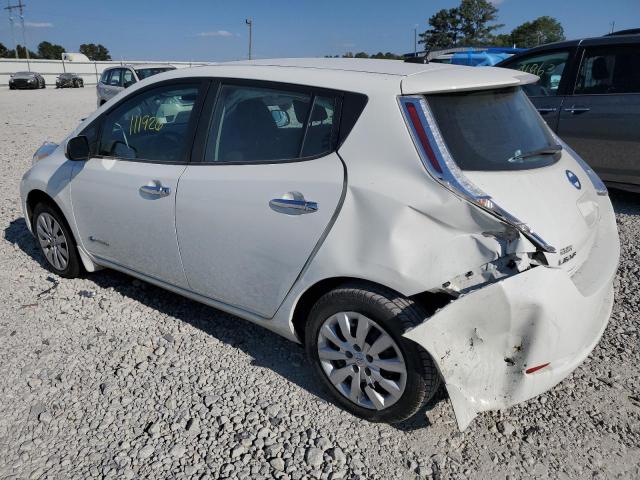 1N4AZ0CP6FC320911 - 2015 NISSAN LEAF S WHITE photo 3