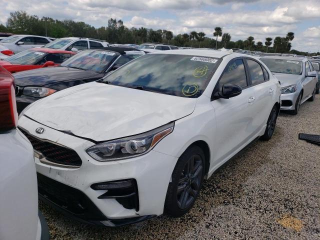 3KPF34AD9ME387753 - 2021 KIA FORTE GT L WHITE photo 2