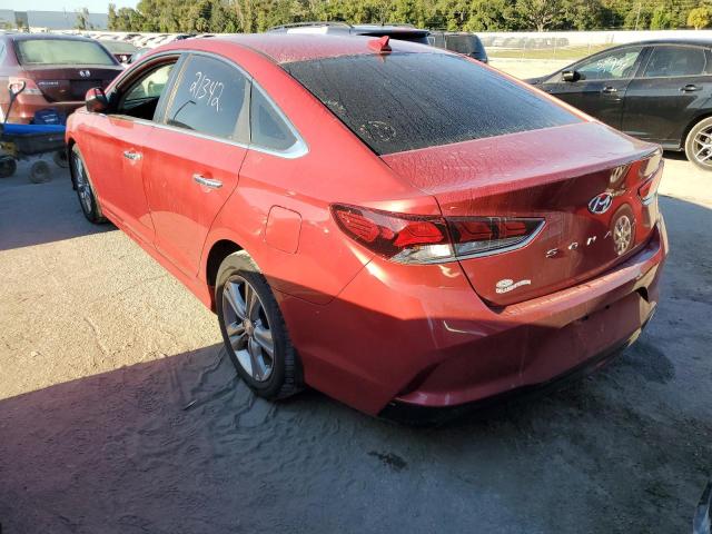 5NPE34AF7KH732512 - 2019 HYUNDAI SONATA LIM RED photo 3