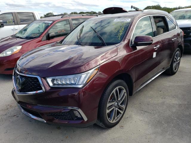 5FRYD3H82HB003111 - 2017 ACURA MDX ADVANC 勃艮第红 照片 2