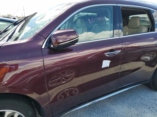 5FRYD3H82HB003111 - 2017 ACURA MDX ADVANC 勃艮第红 照片 9