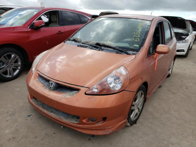 JHMGD38697S053256 - 2007 HONDA FIT S ORANGE photo 2