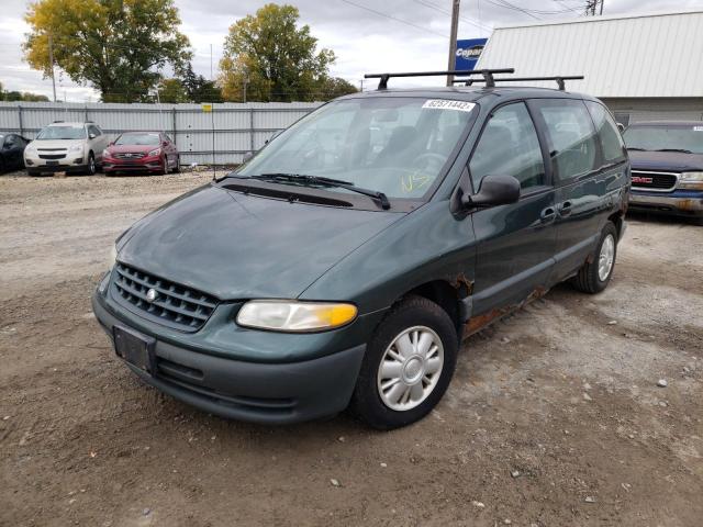 1P4GP45GXYB513419 - 2000 PLYMOUTH VOYAGER SE GREEN photo 2