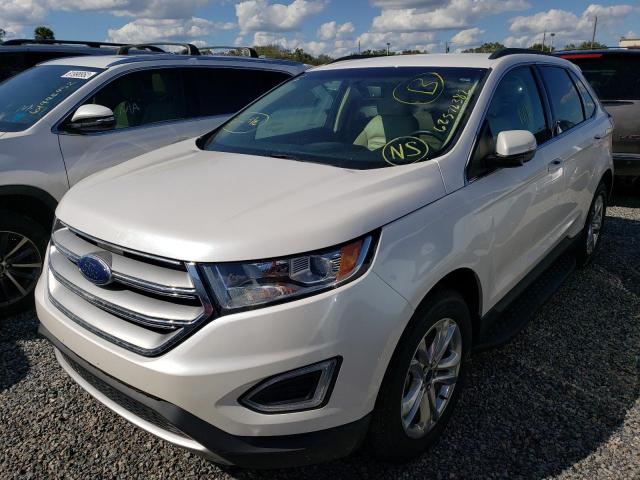 2FMPK4J86HBB47210 - 2017 FORD EDGE SEL WHITE photo 2