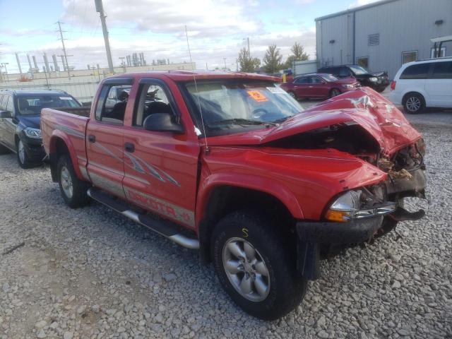 1D7HG38N83S116075 - 2003 DODGE DAKOTA QUA RED photo 1