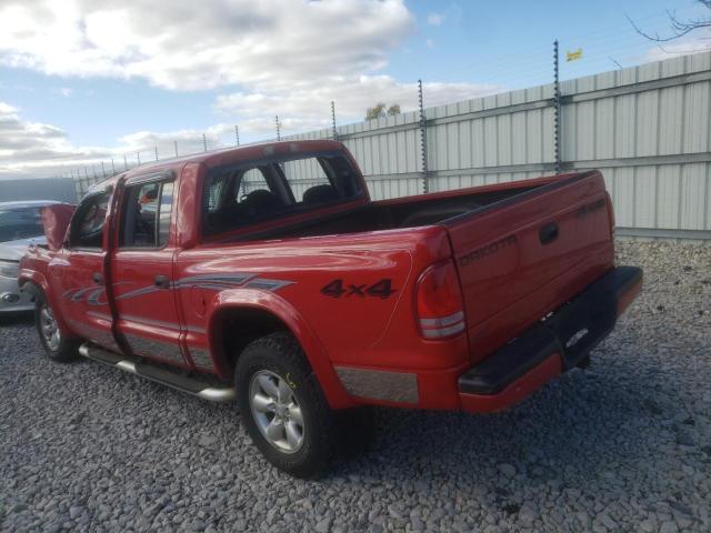 1D7HG38N83S116075 - 2003 DODGE DAKOTA QUA RED photo 3