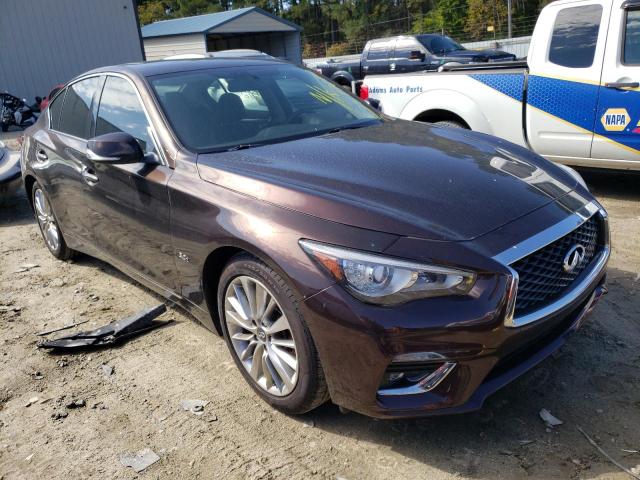 JN1EV7AP8JM357905 - 2018 INFINITI Q50 LUXE BROWN photo 1