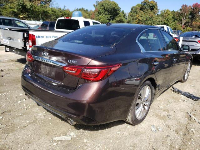 JN1EV7AP8JM357905 - 2018 INFINITI Q50 LUXE BROWN photo 4