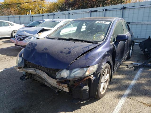 19XFA16629E019064 - 2009 HONDA CIVIC LX-S Niebieski zdjęcie 2