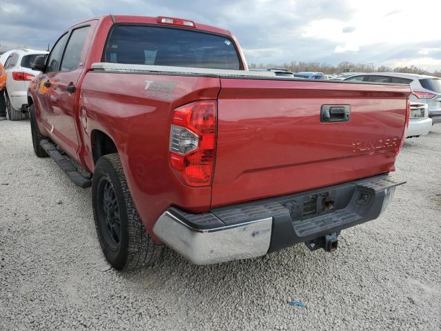 5TFEM5F12EX077703 - 2014 TOYOTA TUNDRA CRE RED photo 3