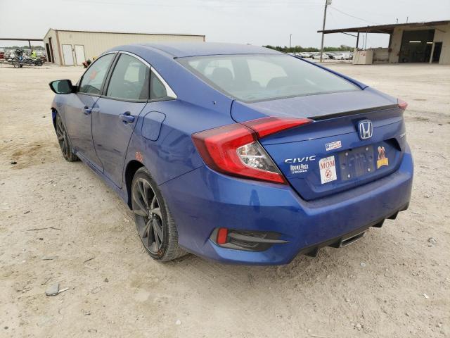 2HGFC2F82LH588222 - 2020 HONDA CIVIC SPOR BLUE photo 3