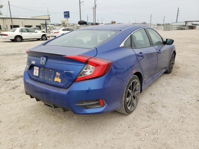 2HGFC2F82LH588222 - 2020 HONDA CIVIC SPOR 蓝色 照片 4
