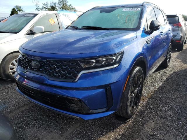 5XYRK4LF2MG065652 - 2021 KIA SORENTO SX BLUE photo 2