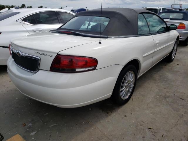 1C3EL55R24N318491 - 2004 CHRYSLER SEBRING LX WHITE photo 4