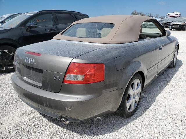 WAUDT48H66K009886 - 2006 AUDI A4 QUATTRO GRAY photo 4