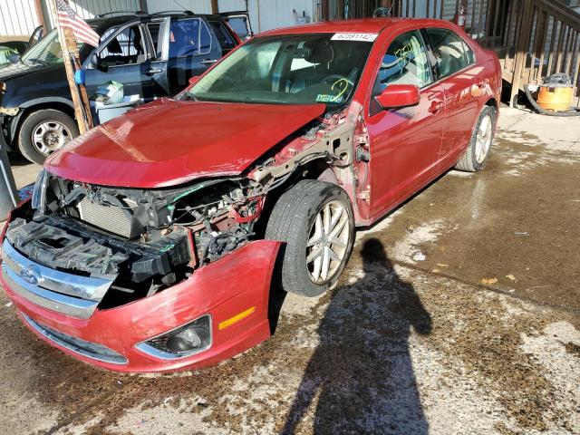 3FAHP0JA4CR195066 - 2012 FORD FUSION SEL RED photo 2