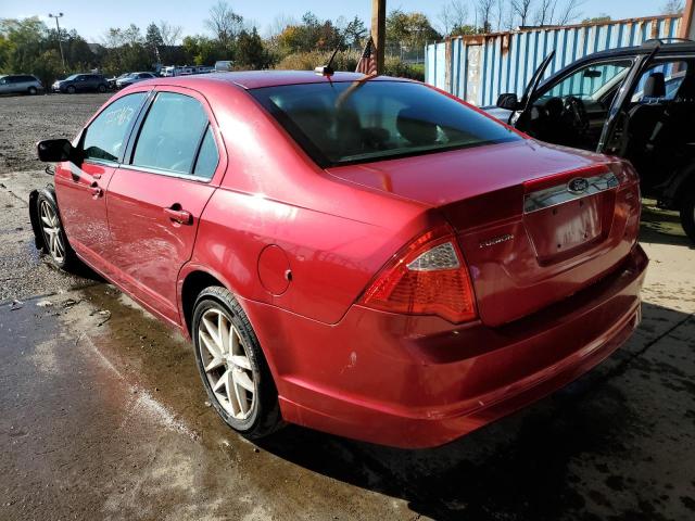 3FAHP0JA4CR195066 - 2012 FORD FUSION SEL RED photo 3