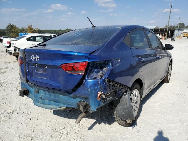 3KPC24A64ME134072 - 2021 HYUNDAI ACCENT BLUE photo 4