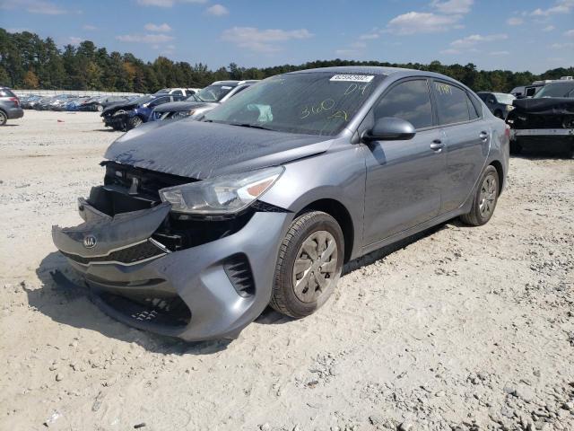 3KPA24AB0KE157642 - 2019 KIA RIO S GRAY photo 2