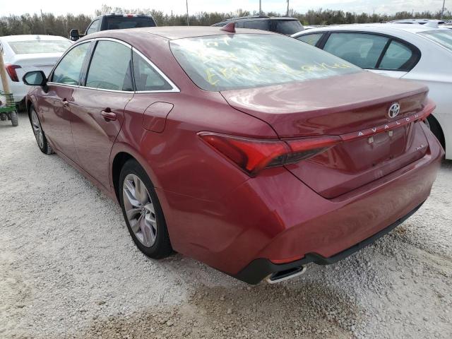 4T1BZ1FB7KU004910 - 2019 TOYOTA AVALON XLE MAROON photo 3