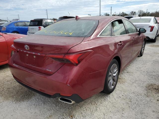 4T1BZ1FB7KU004910 - 2019 TOYOTA AVALON XLE MAROON photo 4