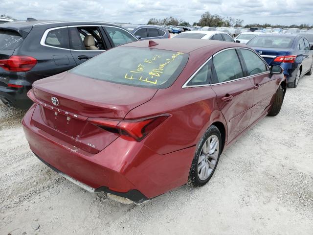 4T1BZ1FB5KU005036 - 2019 TOYOTA AVALON XLE BURGUNDY photo 4