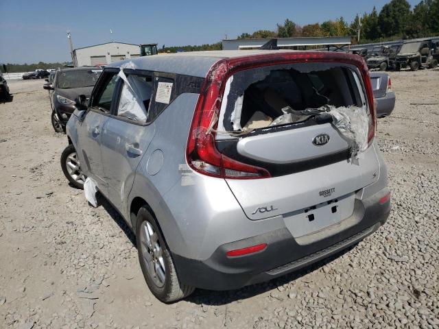 KNDJ23AU3L7060092 - 2020 KIA SOUL LX SILVER photo 3