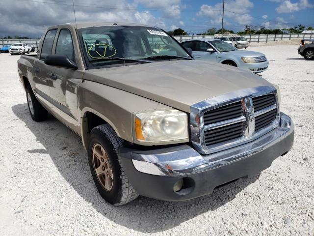 1D7HE48N15S289340 - 2005 DODGE DAKOTA QUA TAN photo 1