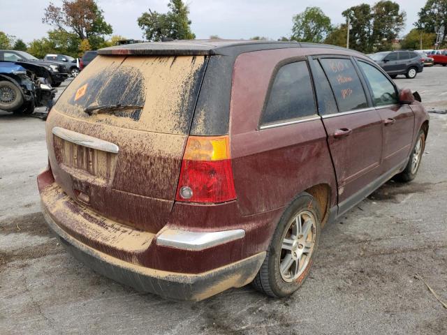 2A8GM68X67R239911 - 2007 CHRYSLER PACIFICA T MAROON photo 4