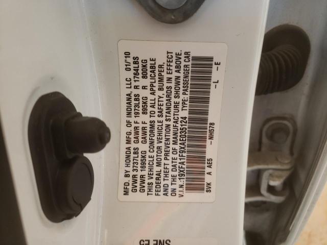 19XFA1F9XAE035124 - 2010 HONDA CIVIC EXL Ağ foto 10