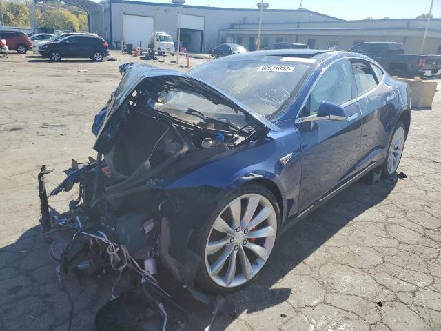 5YJSA1E45FF112746 - 2015 TESLA MODEL S Կապույտ լուսանկար 2