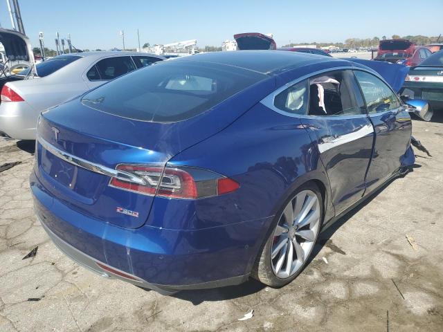 5YJSA1E45FF112746 - 2015 TESLA MODEL S Կապույտ լուսանկար 4