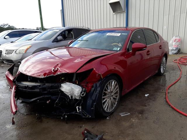 JTHBS1BL7D5002416 - 2013 LEXUS GS 450H RED photo 2