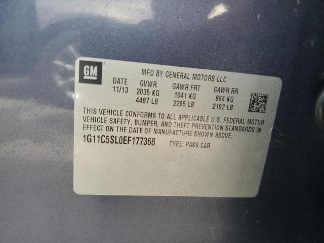 1G11C5SL0EF177368 - 2014 CHEVROLET MALIBU 1LT 蓝色 照片 10