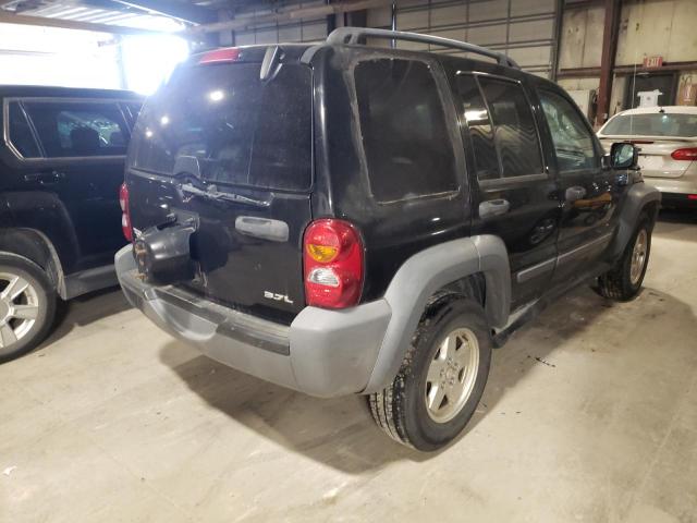 1J4GL48K05W630053 - 2005 JEEP LIBERTY BLACK photo 4