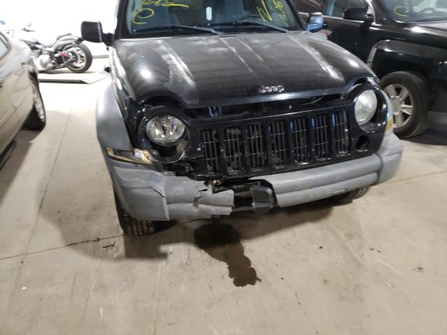 1J4GL48K05W630053 - 2005 JEEP LIBERTY BLACK photo 9