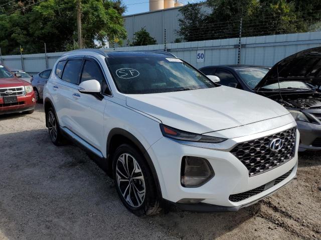 5NMS53AA9KH082736 - 2019 HYUNDAI SANTA FE L WHITE photo 1