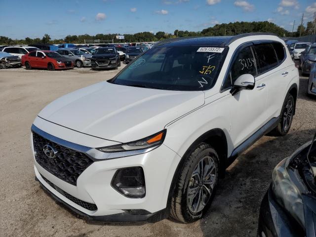 5NMS53AA9KH082736 - 2019 HYUNDAI SANTA FE L WHITE photo 2