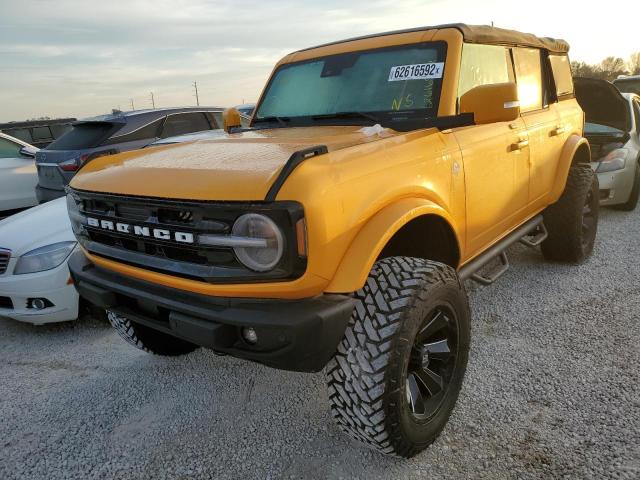 1FMDE5BH9NLB11747 - 2022 FORD BRONCO BAS YELLOW photo 2