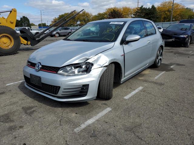 3VWTT7AU2HM004118 - 2017 VOLKSWAGEN GTI S SILVER photo 2