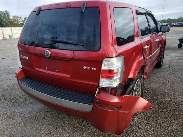 4M2CU91108KJ05287 - 2008 MERCURY MARINER RED photo 9