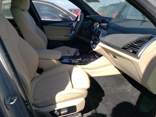 5UXTY3C0XM9H29077 - 2021 BMW X3 SDRIVE3 Gris photo 5