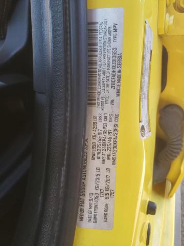 ZFBCFADHXEZ013653 - 2014 FIAT 500L TREKK YELLOW photo 10