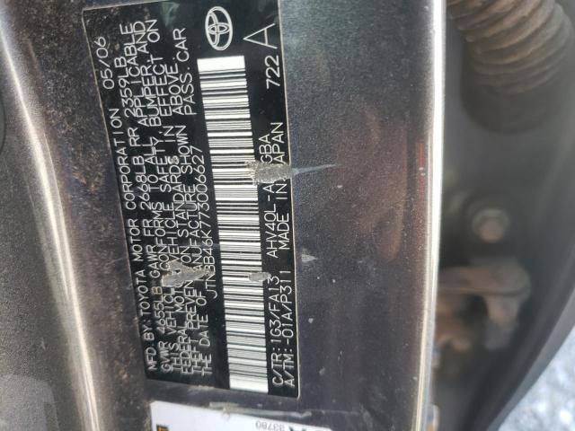 JTNBB46K773006627 - 2007 TOYOTA CAMRY HYBR SILVER photo 10