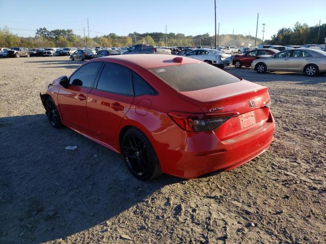 2HGFE2F53NH553353 - 2022 HONDA CIVIC SPOR RED photo 3