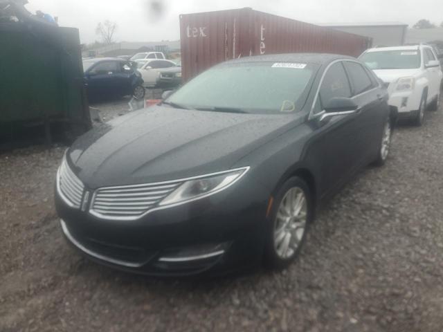 3LN6L2GK3ER828891 - 2014 LINCOLN MKZ BLACK photo 2