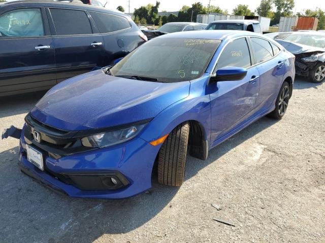 2HGFC2E89LH527497 - 2020 HONDA CIVIC SPOR BLUE photo 2